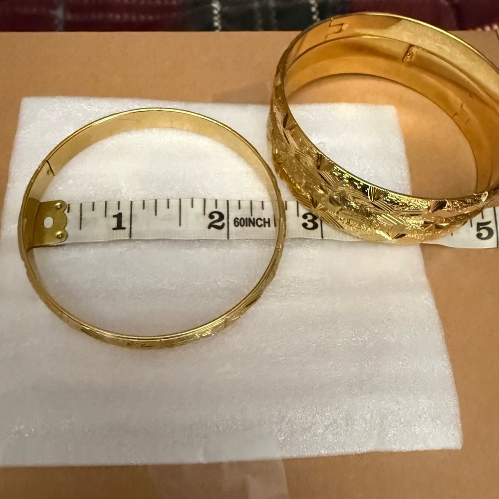Elegant Gold Bangle Set